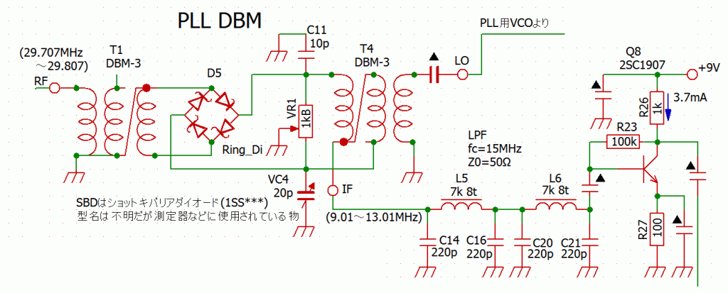 PLL回路周波数変換回路図